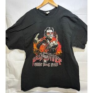 Rock On The Range 2014 T-Shirt‎ Mens Black Graphic Concert Music Guns & Roses